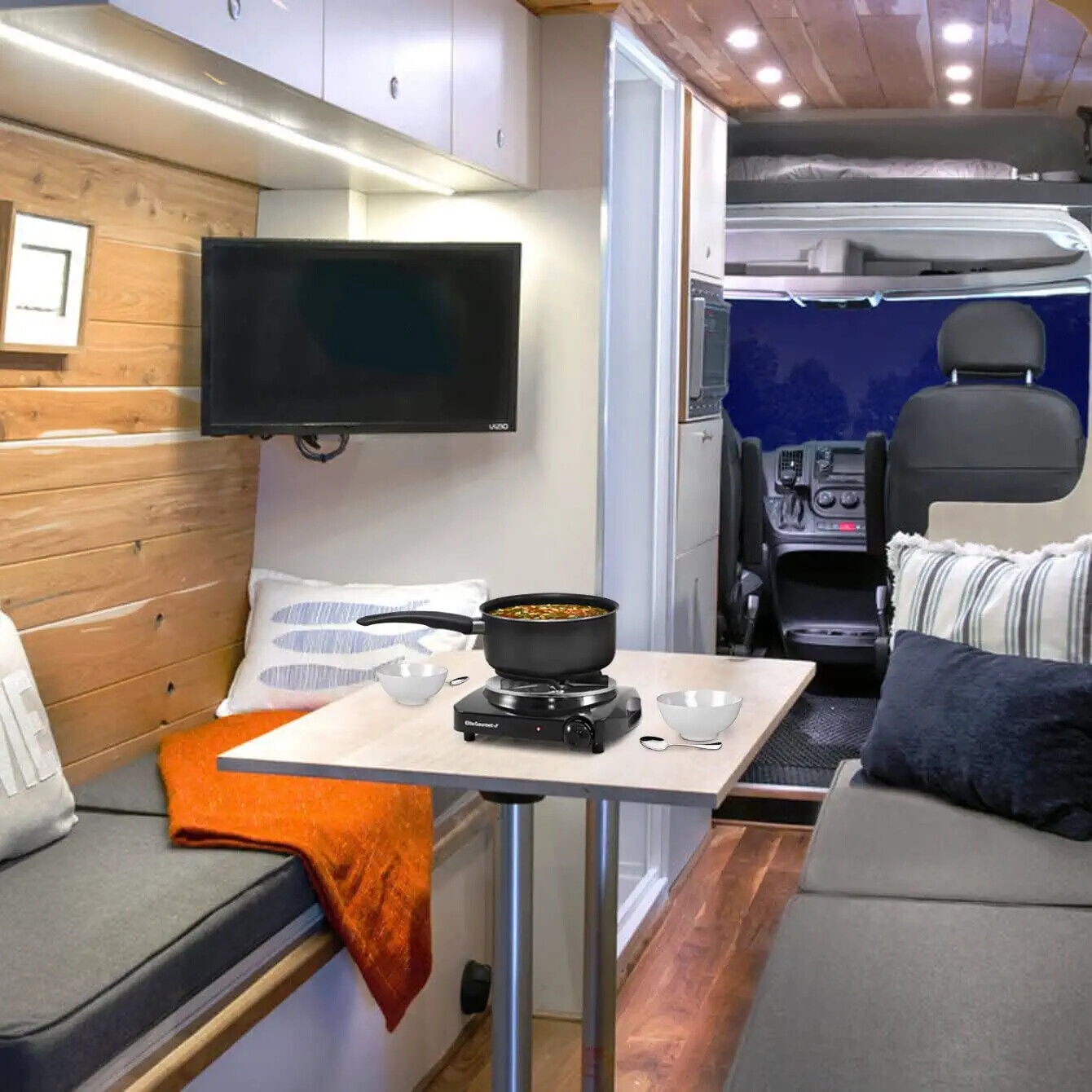 Elite Gourmet  Countertop Single Coiled Burner, 1100 Watts Electric Hot Plate - Fresh Stock Dated February 2026