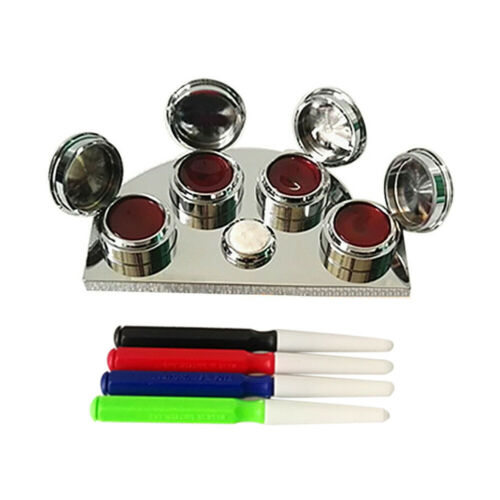 Oil Cup Stand Premium Polished Watchmaker Watch Repair Tool with 4 Containers - Fresh Stock Dated December 2025