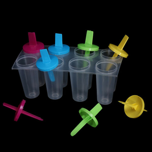 8Pcs Ice Cream Lolly Maker Form DIY Mould Frozen Popsicle Yogurt Molds Tool oL - Fresh Stock Dated February 2026