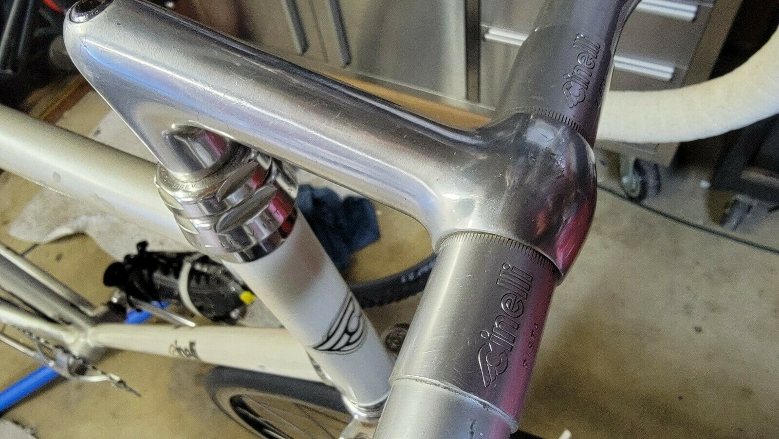 Cinelli Pearl white chrome lugs vintage Campy super record track pista Bike - Fresh Stock Dated December 2025