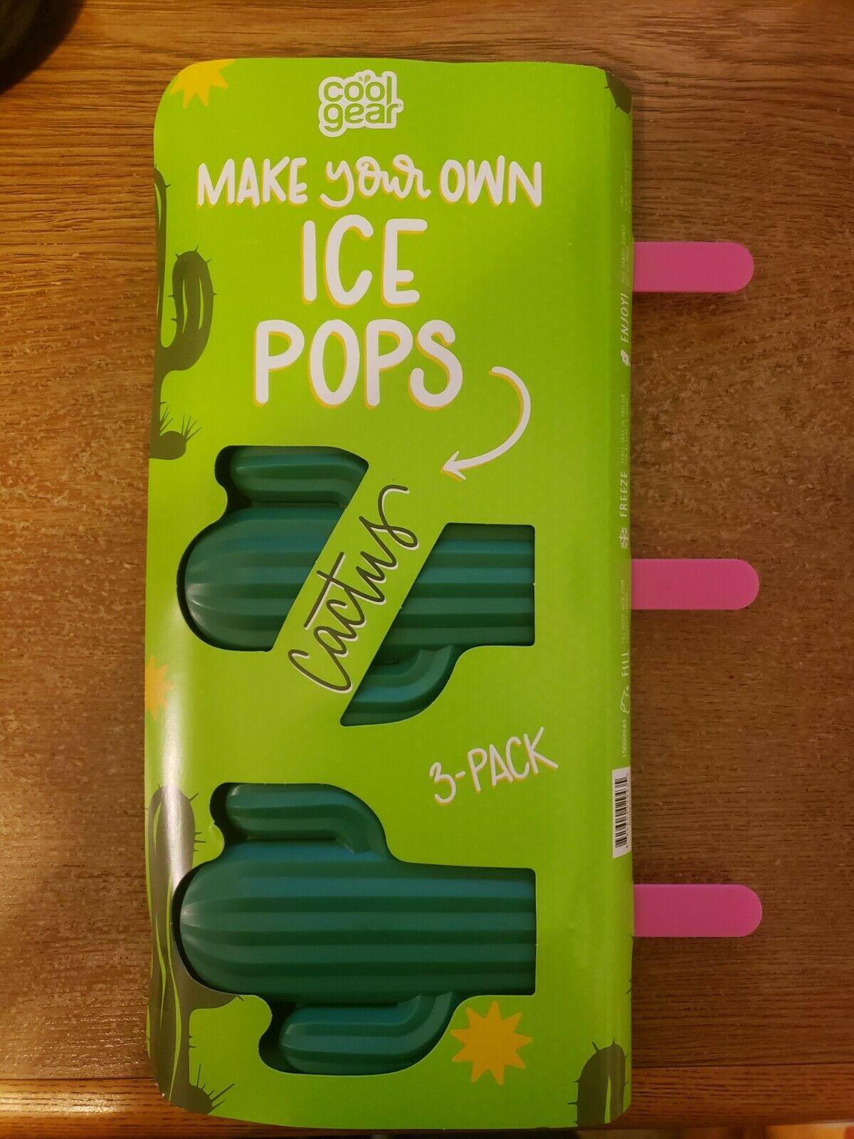 Cool Gear Cactus Make Your Own ICE POPS 3-Pack (As seen on Tik Tok) NEW - Fresh Stock Dated February 2026