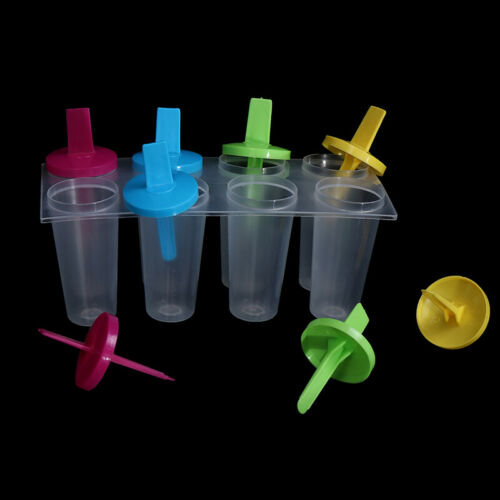 8Pcs Ice Cream Lolly Maker Form DIY Mould Frozen Popsicle Yogurt Molds Tool oL - Fresh Stock Dated February 2026