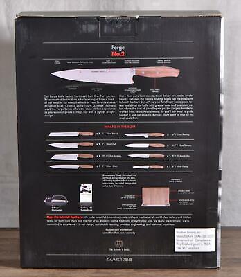 NEW Schmidt Bros Forge Series 10-piece Knife Block Set Acacia Stainless Steel - Fresh Stock Dated January 2026