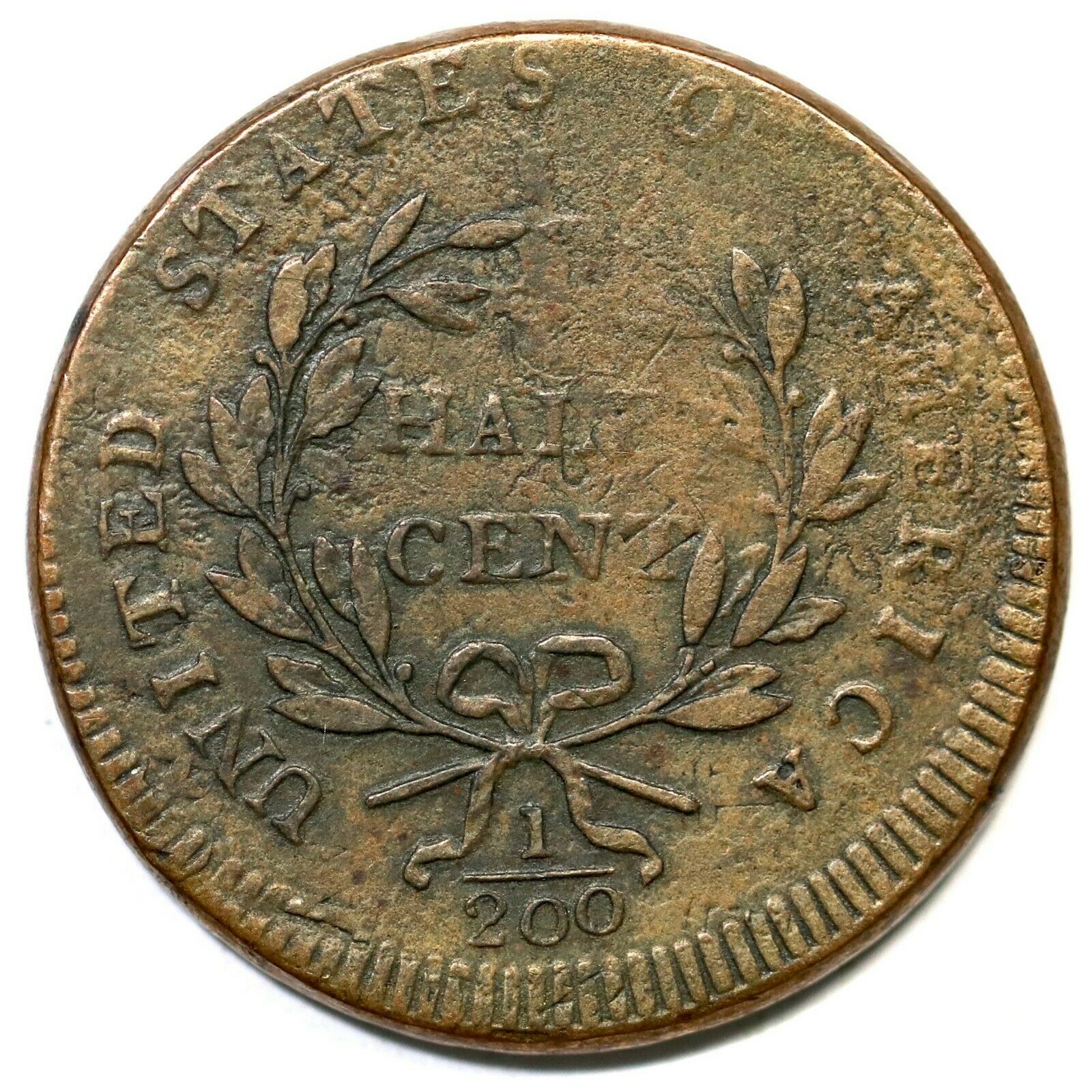 1797 C-3a R-3 Low Head Plain Edge Liberty Cap Half Cent Coin 1/2c - Fresh Stock Dated December 2025