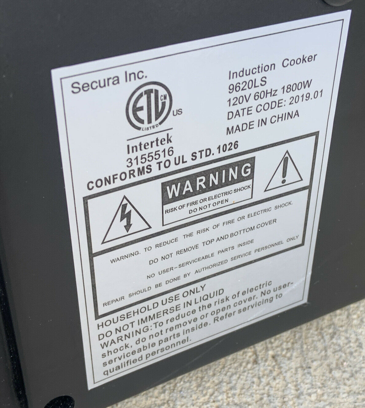 Duxtop Portable Double Induction Cooktop Stove 1800W Electric Countertop 9620LS - Fresh Stock Dated February 2026