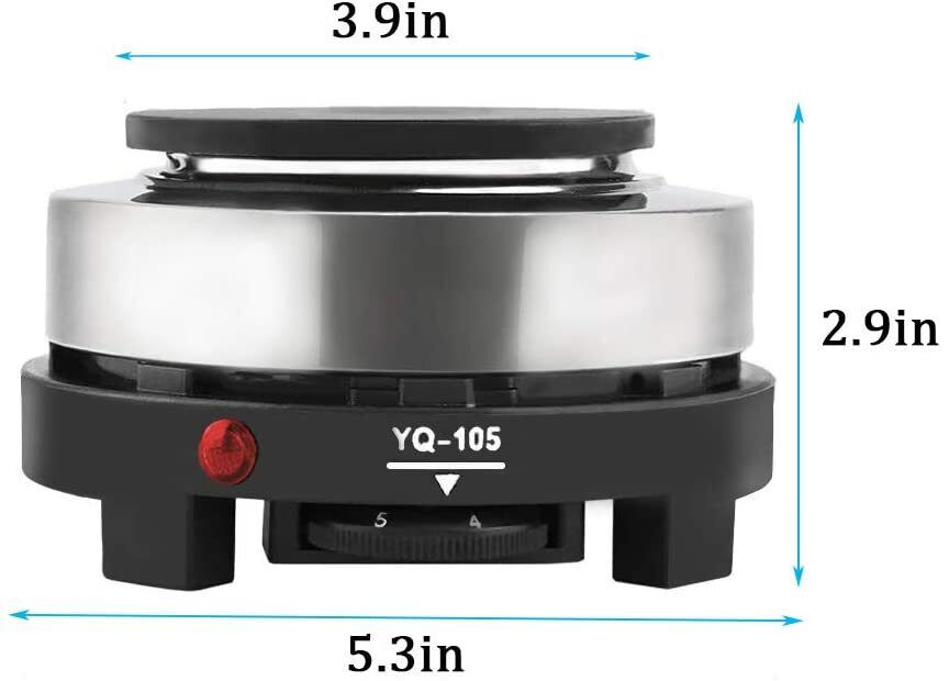 Electric Stove Hot Plate Cooker Portable Single Burner Coffee Milk Heater 500W - Fresh Stock Dated February 2026