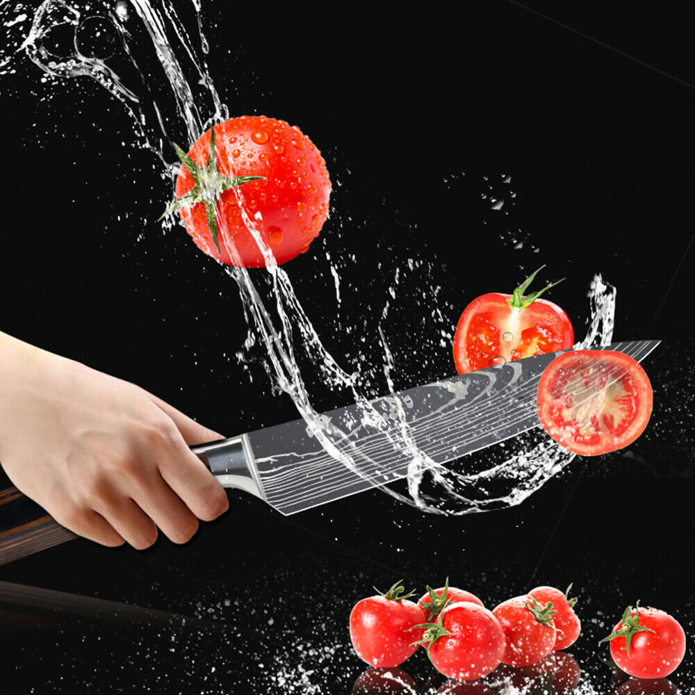 5 PCS Kitchen Knives Set Japanese Damascus Style Stainless Steel Chef Knife US - Fresh Stock Dated February 2026