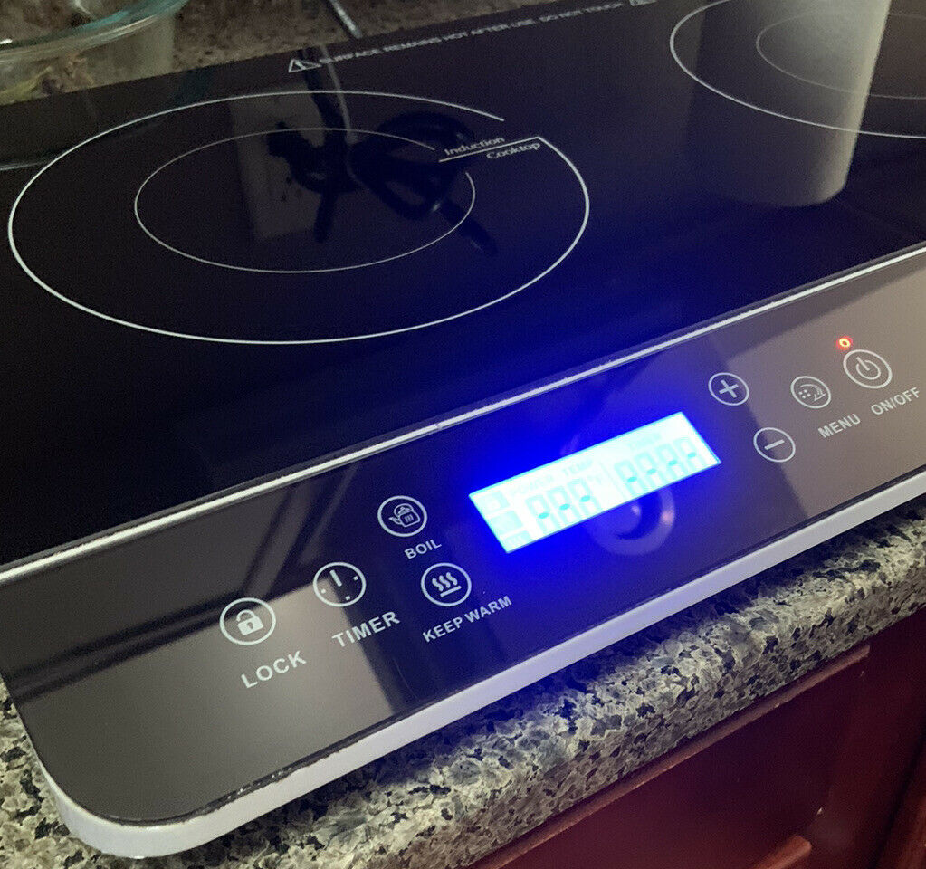 Duxtop Portable Double Induction Cooktop Stove 1800W Electric Countertop 9620LS - Fresh Stock Dated February 2026