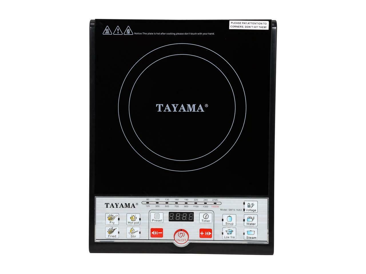 Tayama SM15-16A3 Induction Cooker with Cooking Pot, Black - Fresh Stock Dated February 2026
