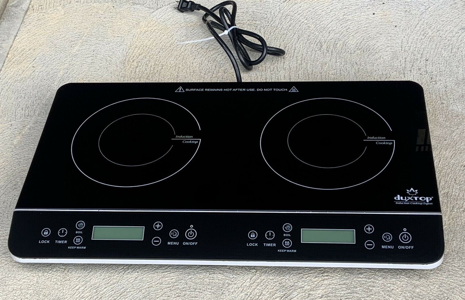 Duxtop Portable Double Induction Cooktop Stove 1800W Electric Countertop 9620LS - Fresh Stock Dated February 2026