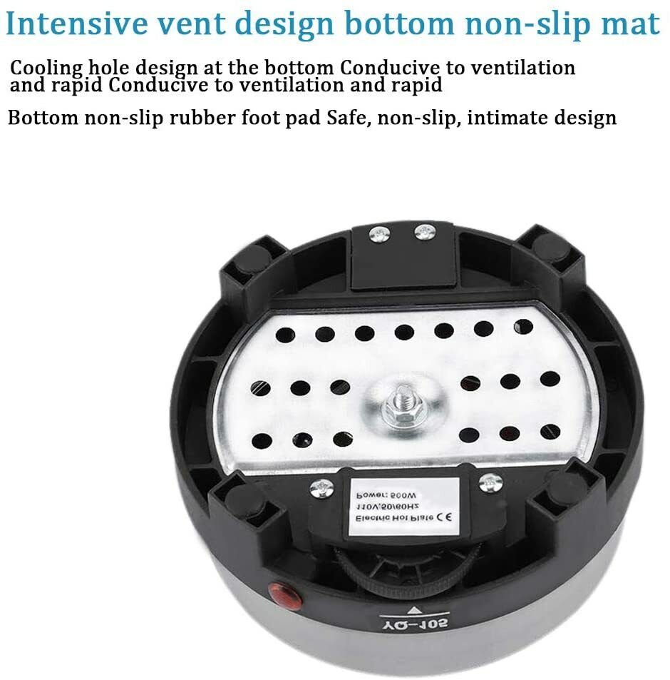 Electric Stove Hot Plate Cooker Portable Single Burner Coffee Milk Heater 500W - Fresh Stock Dated February 2026