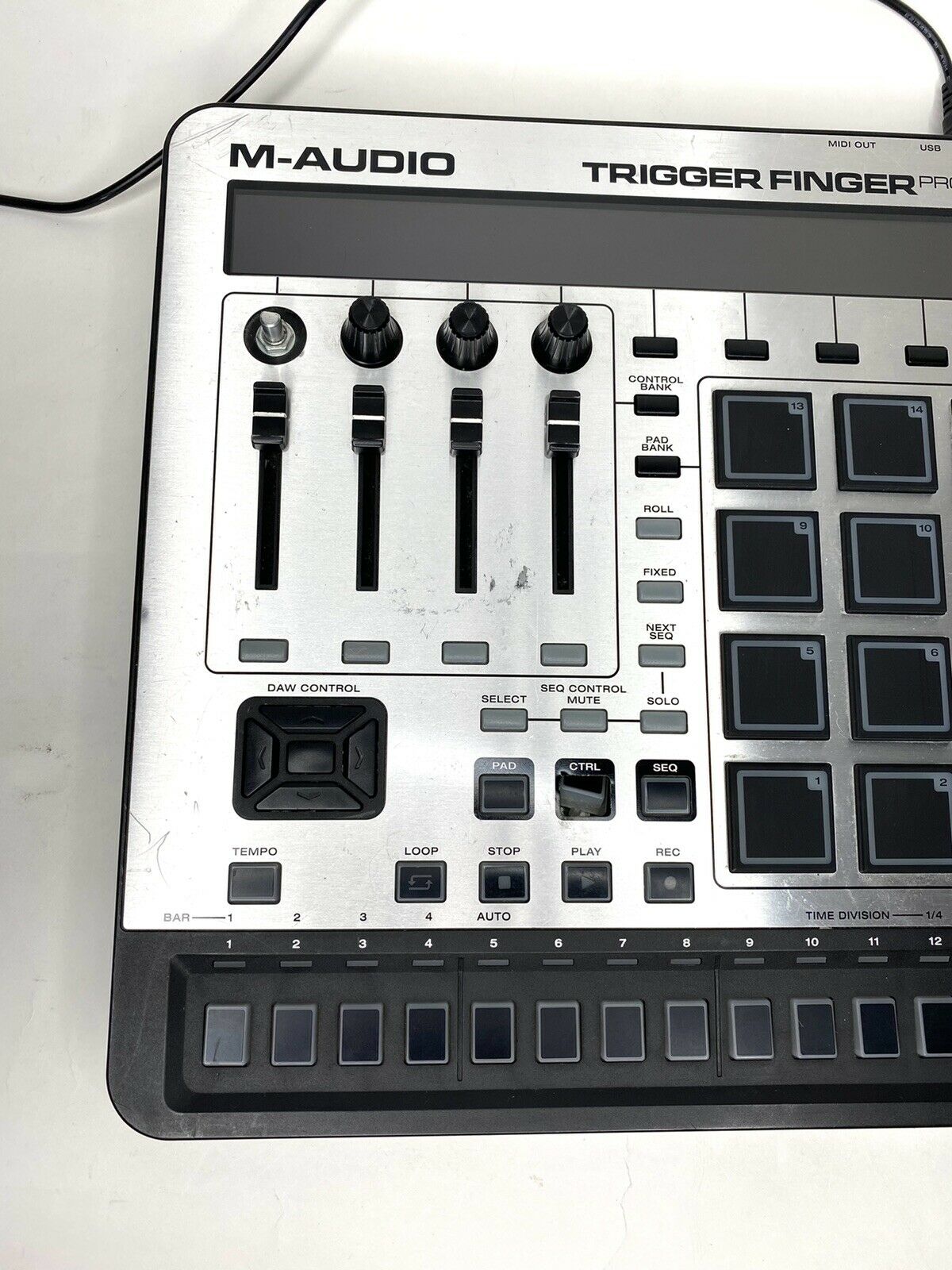 M-Audio Trigger Finger Pro Pad Controller (Missing Knob - SEE ALL PICTURES) - Fresh Stock Dated December 2025