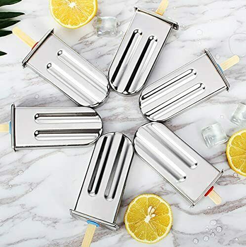 Awinking Set of 10 Stainless Steel Ice Lolly Popsicle Molds, Homemade Ice Pop... - Fresh Stock Dated February 2026