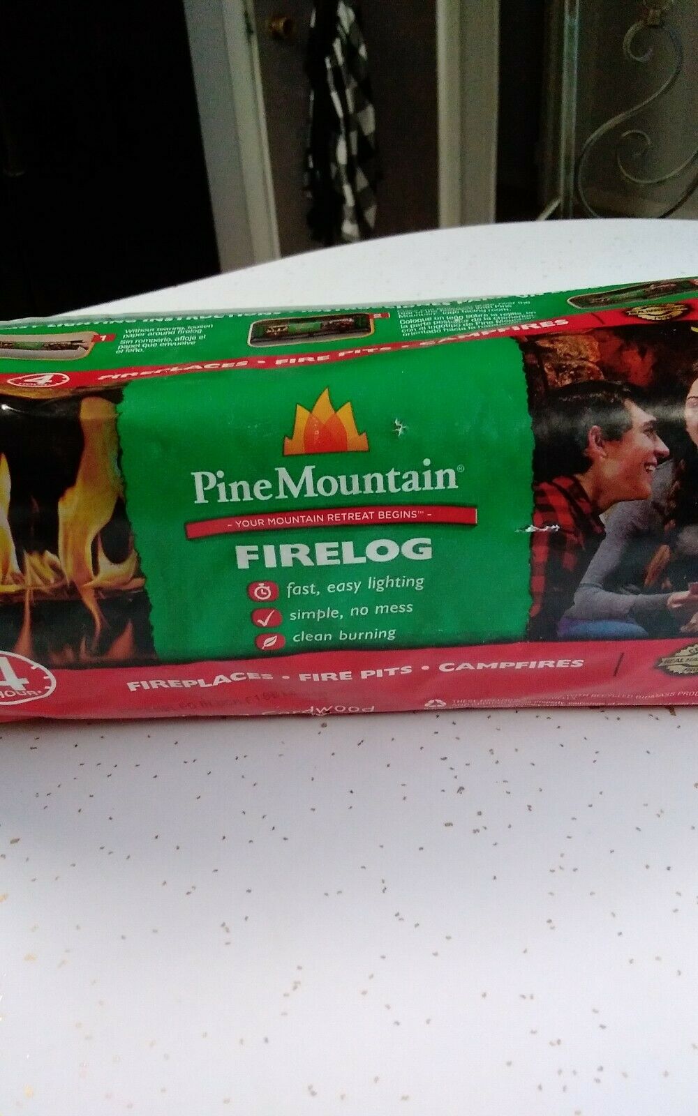 Pine Mountain Traditional Firelog 4-Hour Burn Time Fireplace Campfire New - Fresh Stock Dated December 2025