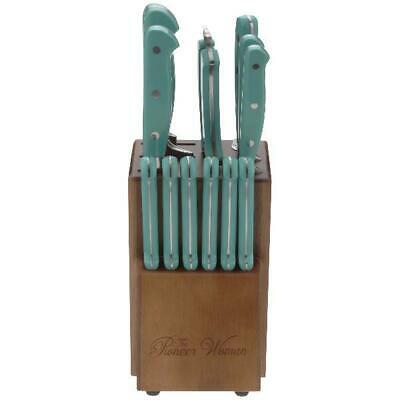 The Pioneer Woman Pioneer Cowboy Rustic 14 Piece Block Set Linen knives - Fresh Stock Dated January 2026