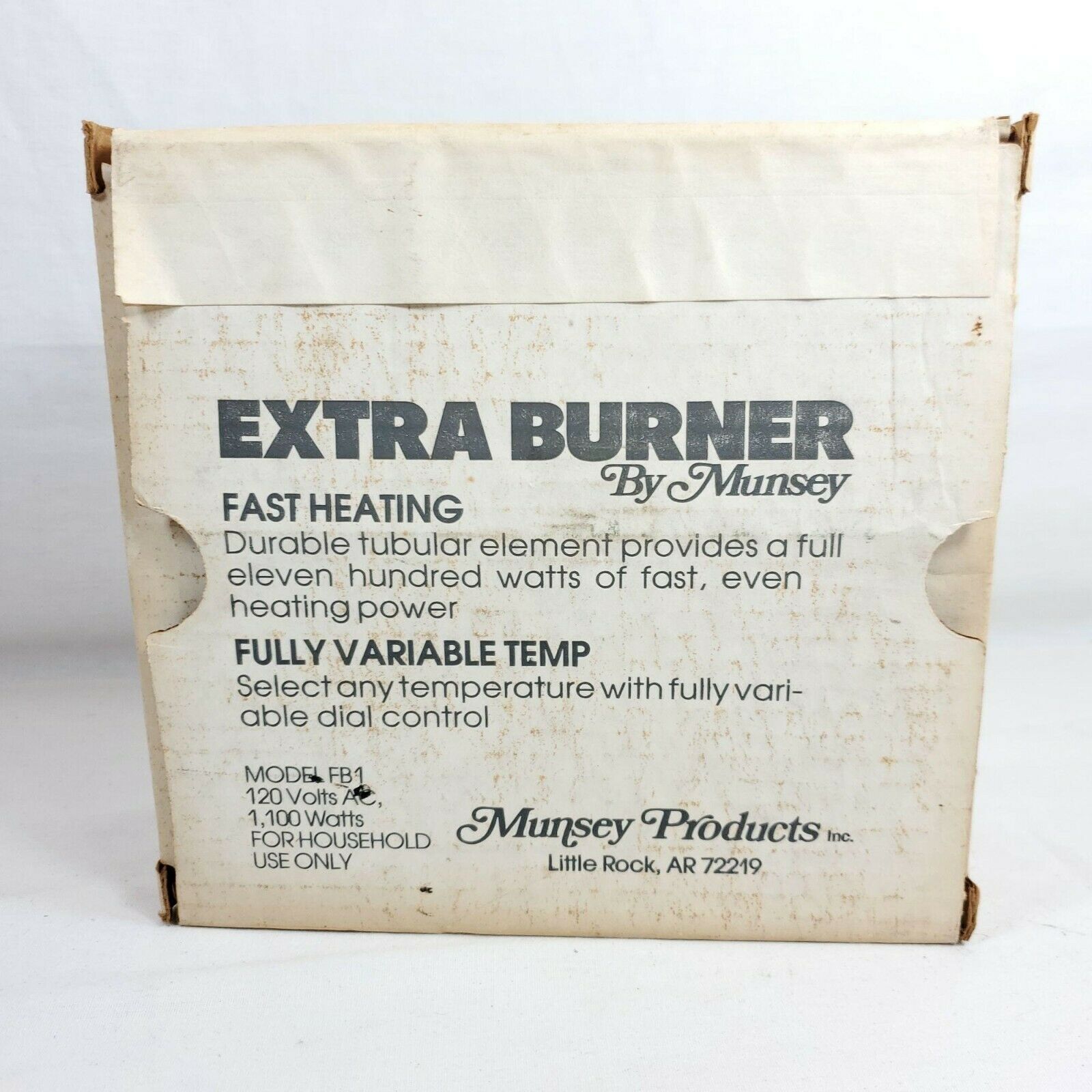 Extra Burner by Munsey Buffett Range - Fresh Stock Dated February 2026