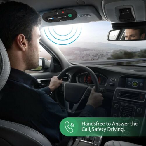 Wireless Bluetooth Hands Free In-Car Kit Speakerphone Speaker Phone Visor Black - Fresh Stock Dated January 2026