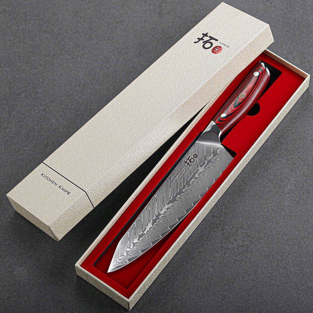 TURWHO 8.2inch Chef Knife 67-Layer Japanese VG10 Damascus Steel Kitchen Knives - Fresh Stock Dated January 2026