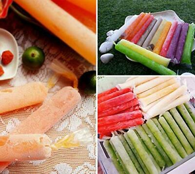200 Pcs Popsicle Bags, Plastic Freeze Ice Pop Bags, Disposable Juice Popsicle - Fresh Stock Dated February 2026