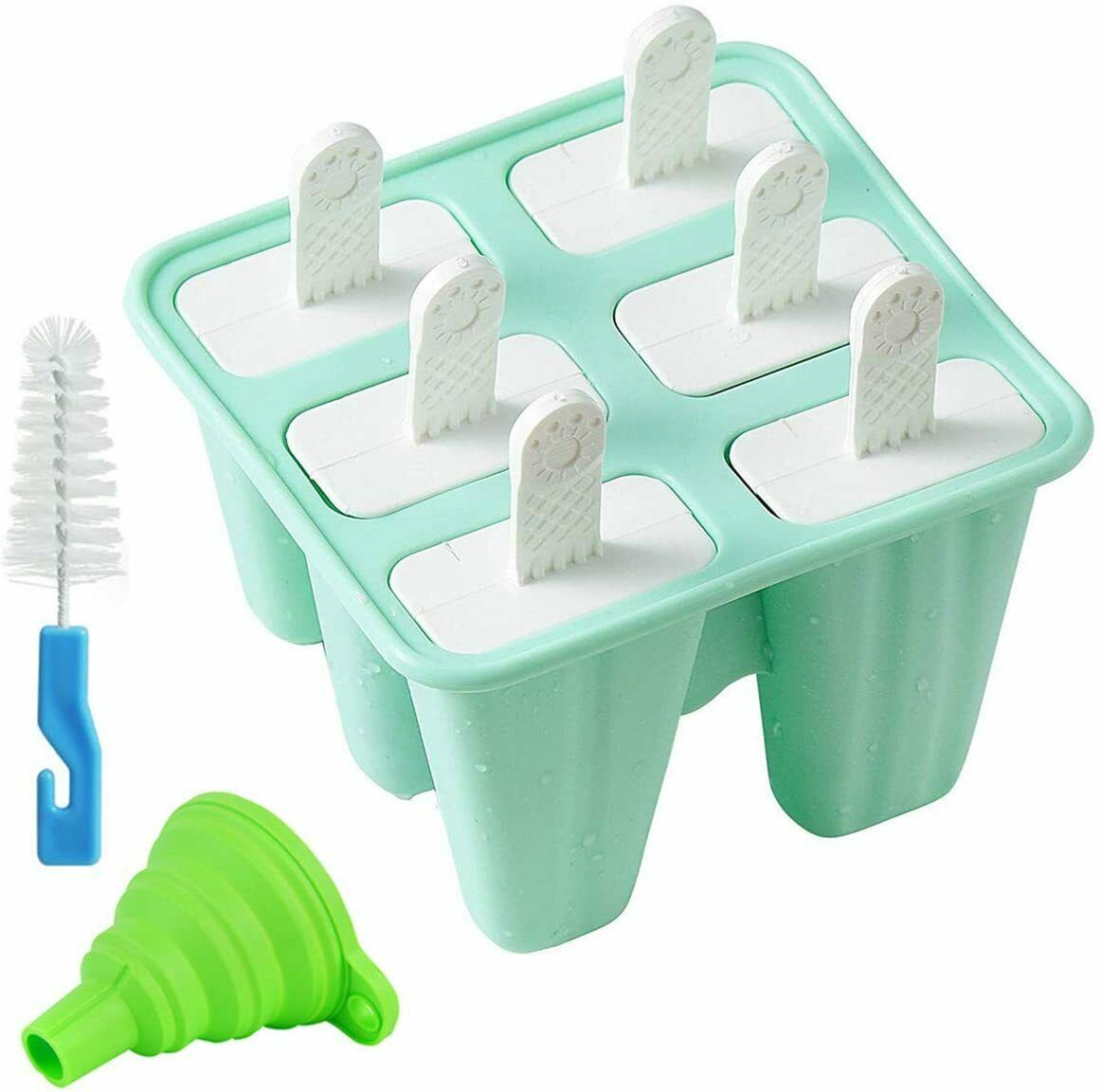 Helistar Popsicle Molds 6 Pieces Silicone Ice Pop Molds BPA Free Popsicle Mold - Fresh Stock Dated February 2026
