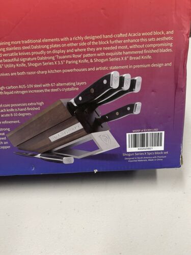 Shogun Series X 5 piece Block Set only One Knife Used, FREE SHIPPING - Fresh Stock Dated January 2026
