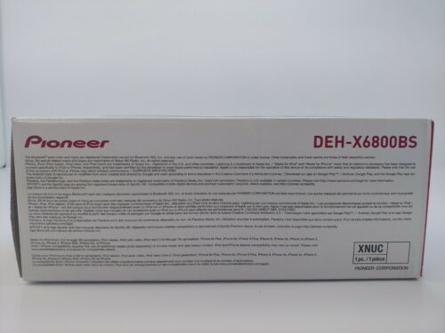 Pioneer DEH-X6800BS Auto Radio Bluetooth CD RDS Receiver Box Remote Manual Only - Fresh Stock Dated December 2025
