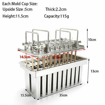20pcs Ice Cream Stick Molds Stainless Steel Mold Ice Pop Lolly Popsicle Holder. - Fresh Stock Dated February 2026