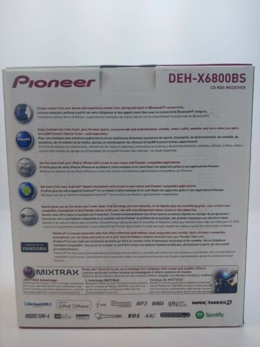 Pioneer DEH-X6800BS Auto Radio Bluetooth CD RDS Receiver Box Remote Manual Only - Fresh Stock Dated December 2025