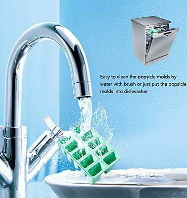 Popsicle Molds 6 Pieces Silicone Reusable Ice Pop 6 pieces with 9 sticks-green - Fresh Stock Dated February 2026