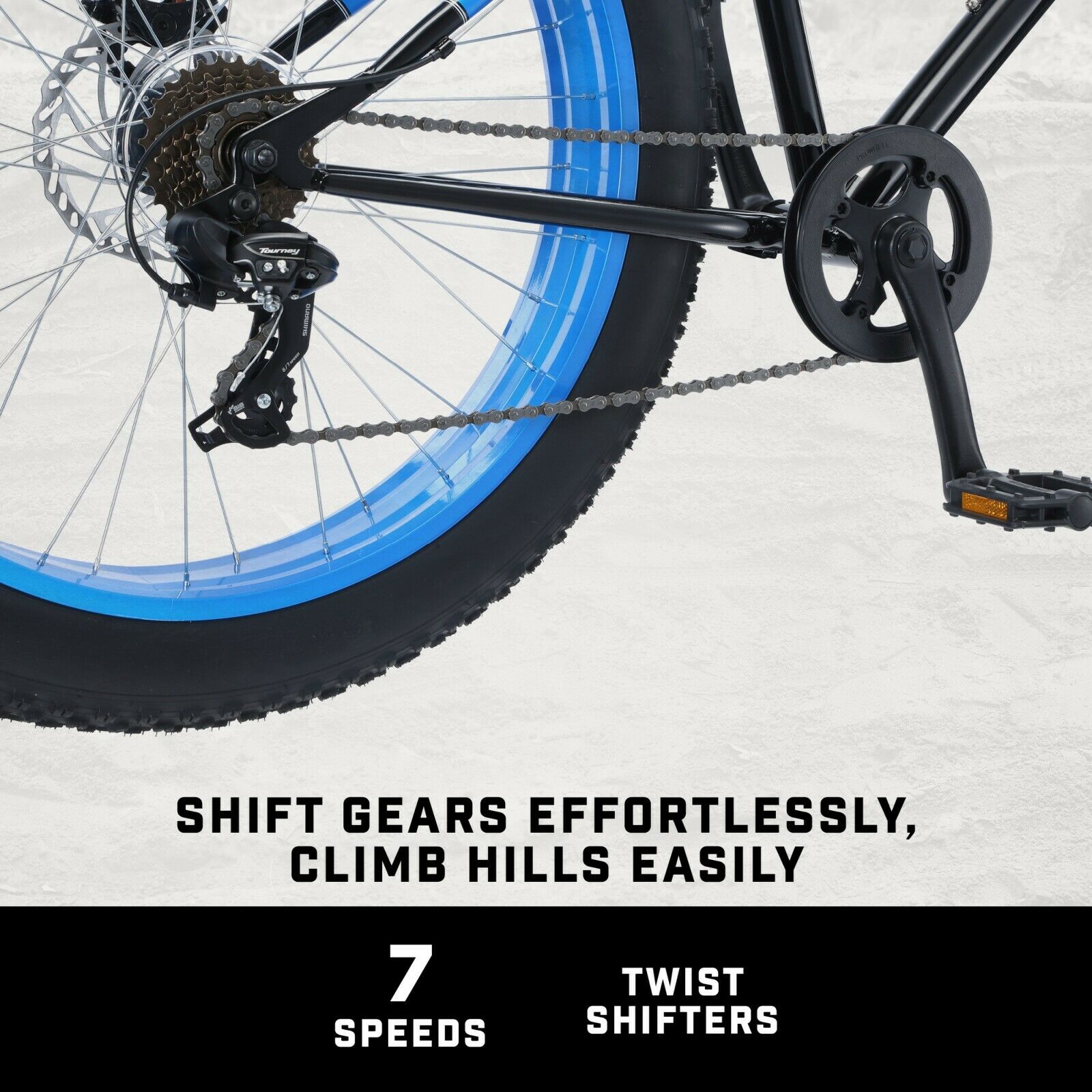 Mongoose Dolomite Men's Fat Tire Bike, 26-inch wheels, 7 speeds, Black - Fresh Stock Dated December 2025