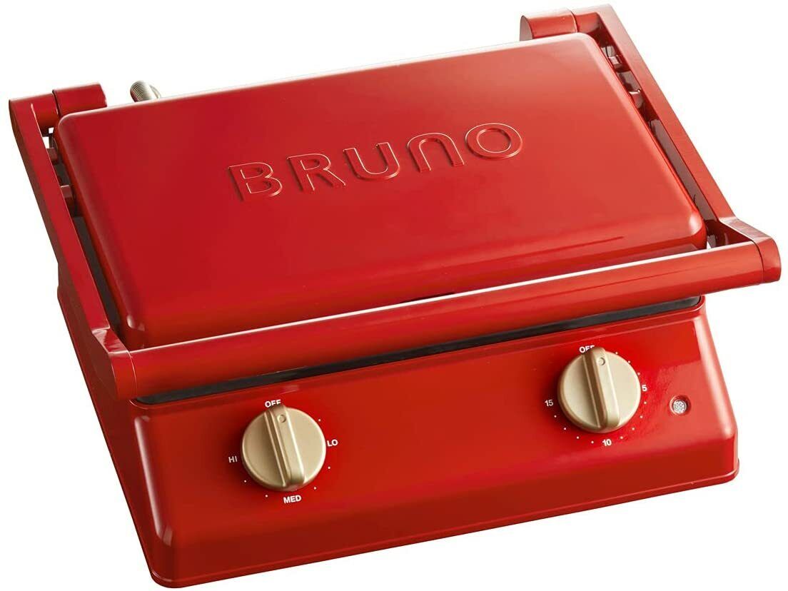 BRUNO Electric Grill Sandwich Maker Double Hot Sandwich + Grill Plate BOE084 Red - Fresh Stock Dated February 2026
