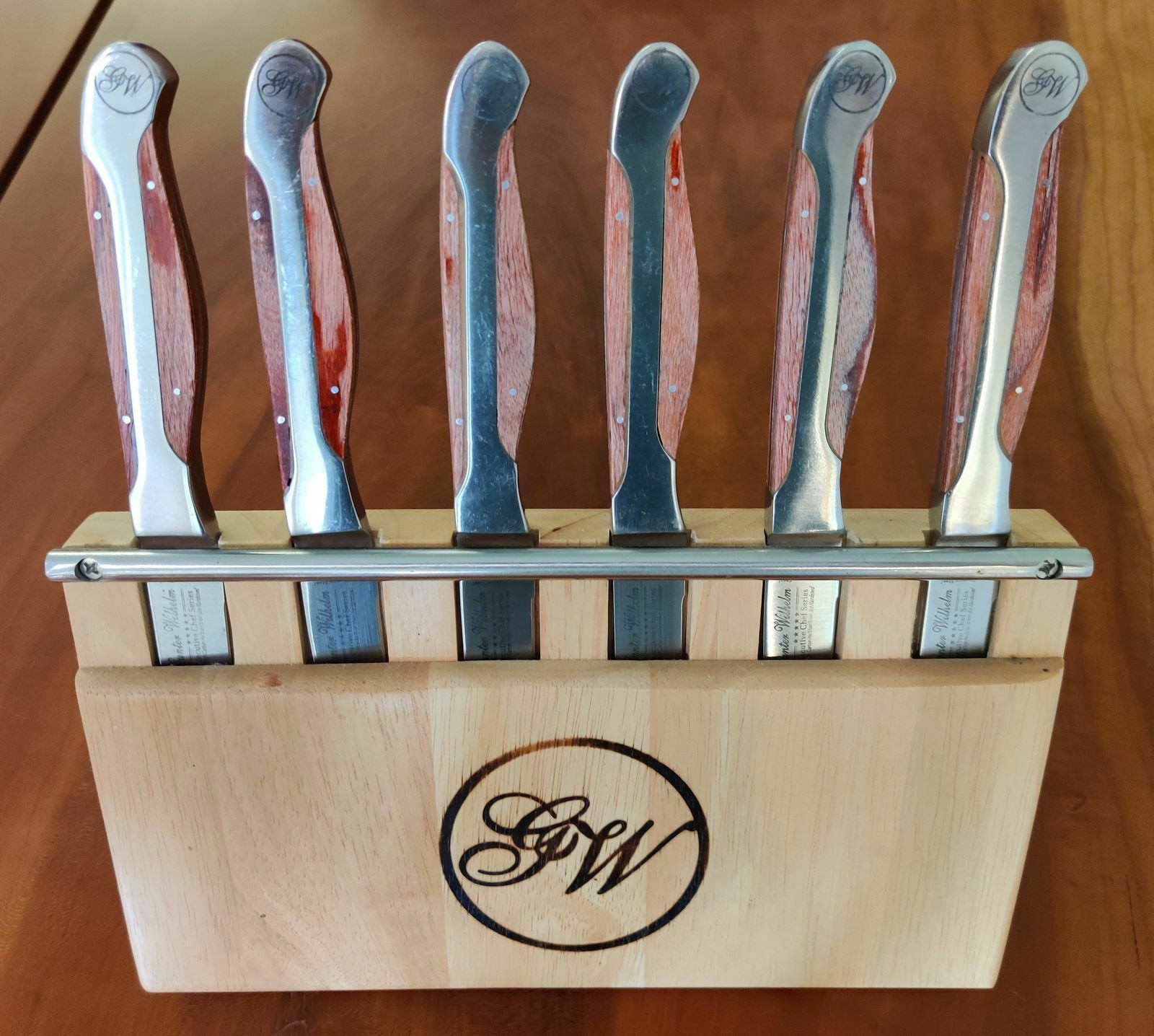 Gunter Wilhelm Executive Chef Series Steak Knives - set of 6 with caddy - Fresh Stock Dated January 2026