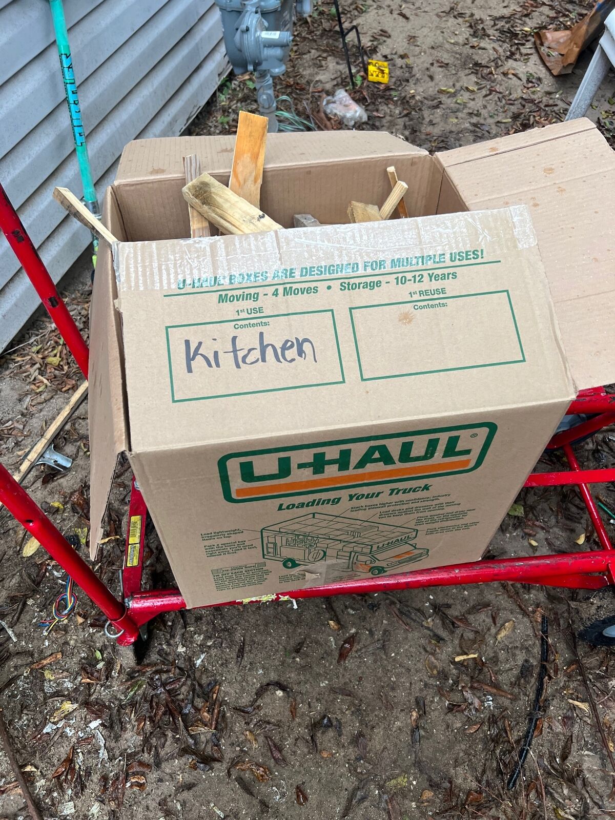 Box 18 by 18 by 16 of Pallet scrap wood for Fireplace / Fire pit - Fresh Stock Dated January 2026