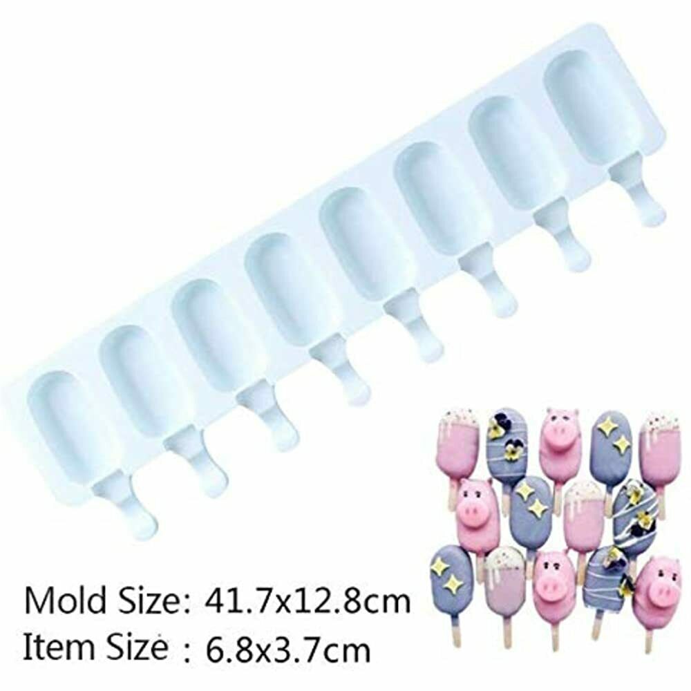 QELEG Classic Silicone Easy Cream Mini Ice Bar Moulds With 40 Wooden Sticks &amp - Fresh Stock Dated February 2026