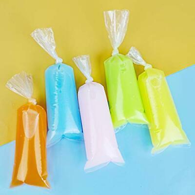 200 Pcs Popsicle Bags, Plastic Freeze Ice Pop Bags, Disposable Juice Popsicle - Fresh Stock Dated February 2026