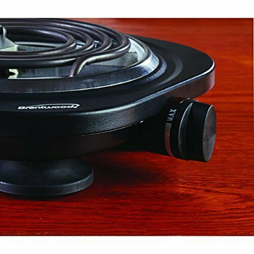 Brentwood TS-321BK 1000w Single Electric Burner, Black - Fresh Stock Dated February 2026