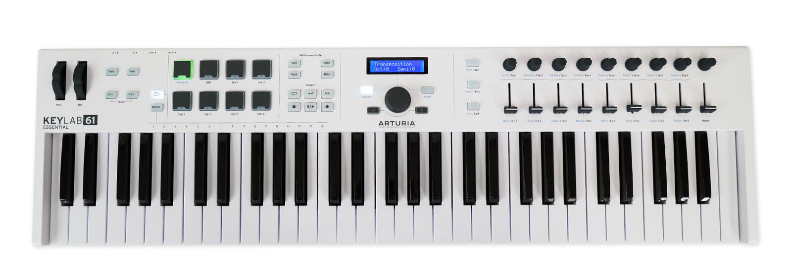 Arturia Keylab Essential 61-Key USB Keyboard Controller in White+Mic+Headphones - Fresh Stock Dated December 2025