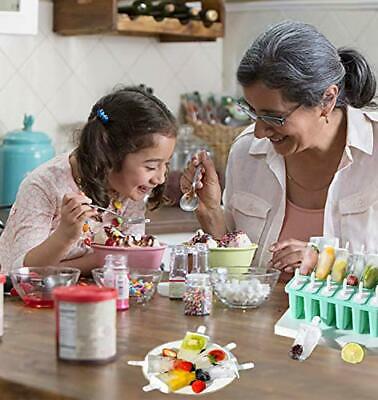 Popsicle Molds 6 Pieces Silicone Reusable Ice Pop 6 pieces with 9 sticks-green - Fresh Stock Dated February 2026