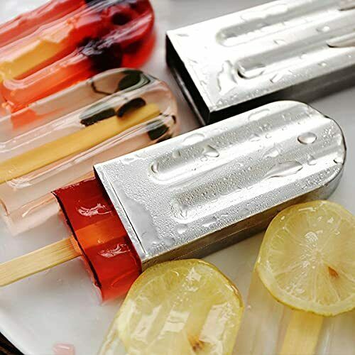 Awinking Set of 10 Stainless Steel Ice Lolly Popsicle Molds, Homemade Ice Pop... - Fresh Stock Dated February 2026