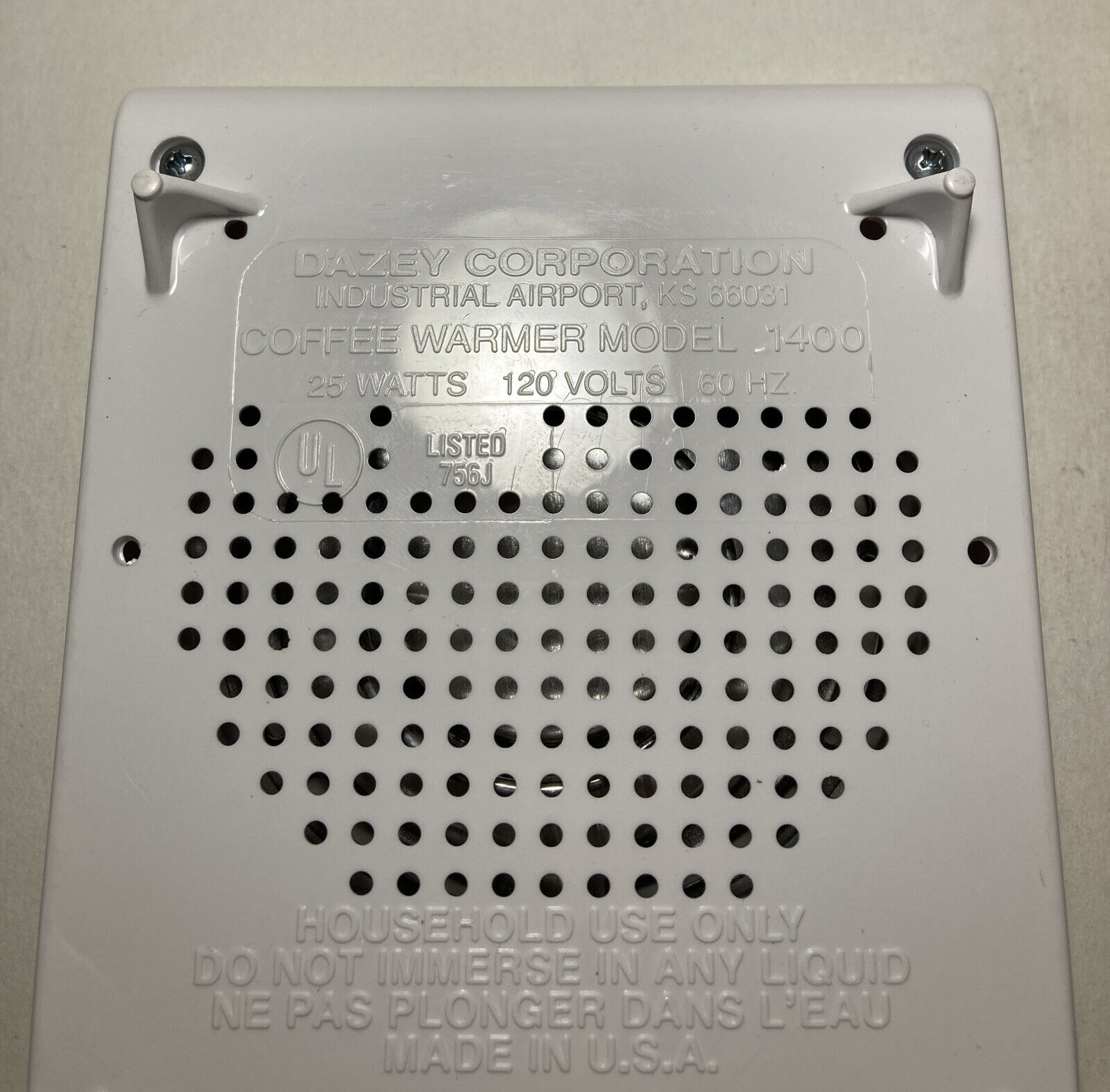 DAZEY Model 1400 Coffee Soup Beverage Cup Mug Warmer 25 Watts Vintage Works - Fresh Stock Dated February 2026