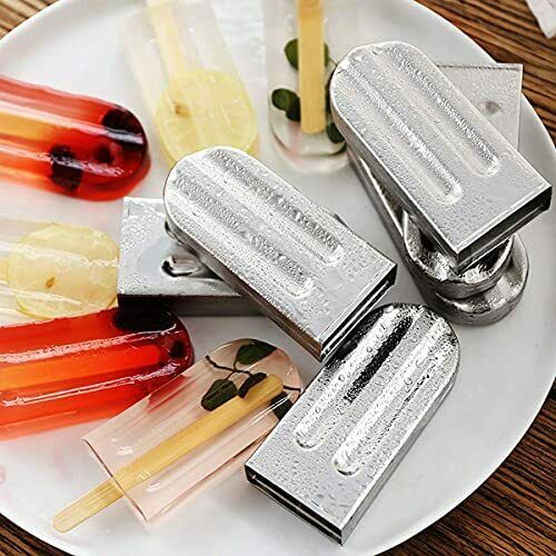 Awinking Set of 10 Stainless Steel Ice Lolly Popsicle Molds, Homemade Ice Pop... - Fresh Stock Dated February 2026