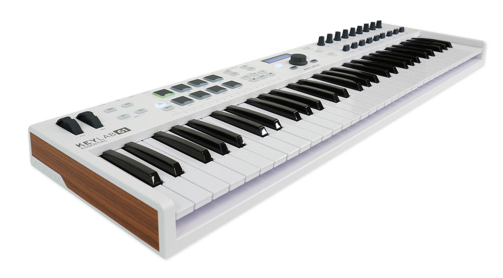 Arturia Keylab Essential 61-Key USB Keyboard Controller in White+Mic+Headphones - Fresh Stock Dated December 2025