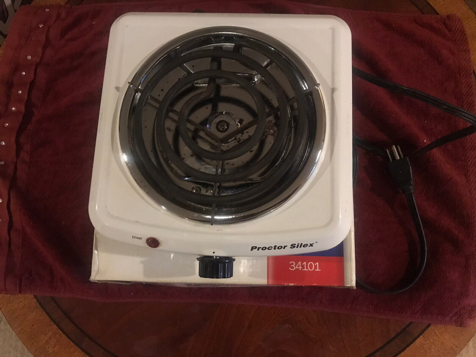 PROCTOR SILEX Electric Single (Fifth) Burner Adustable Temp. Hot Plate 1000W - Fresh Stock Dated February 2026