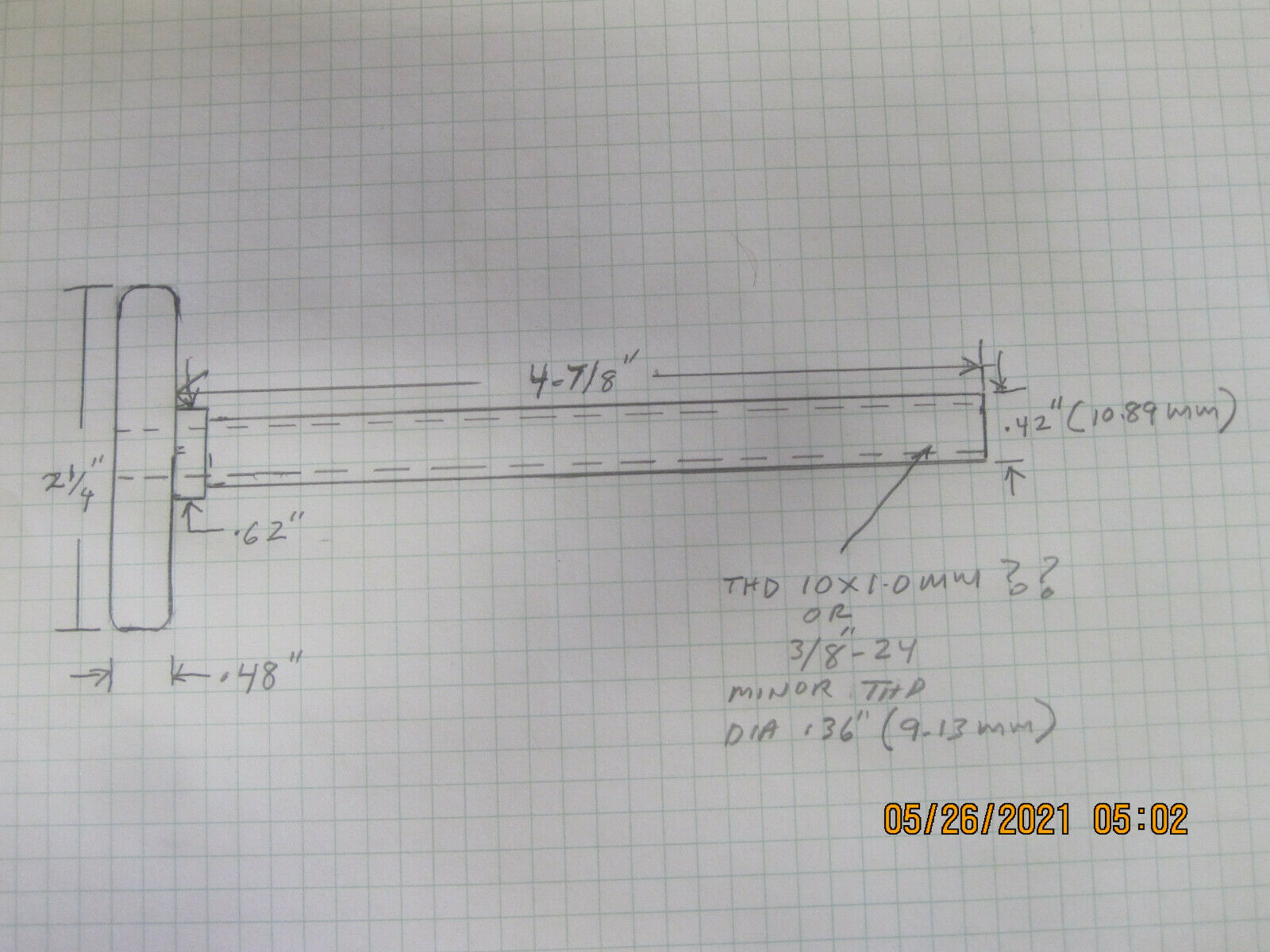 Vtg Draw Bar for watchmakers Lathe - Fresh Stock Dated December 2025
