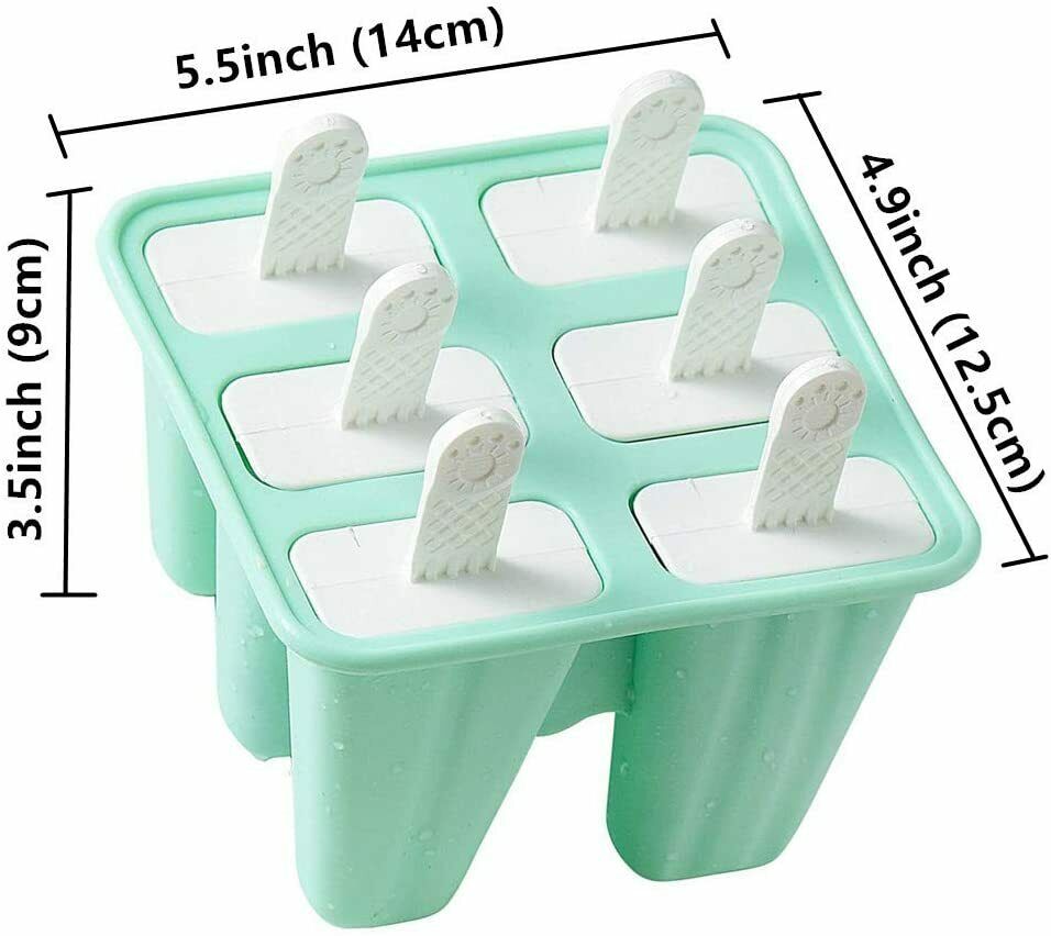 Helistar Popsicle Molds 6 Pieces Silicone Ice Pop Molds BPA Free Popsicle Mold - Fresh Stock Dated February 2026