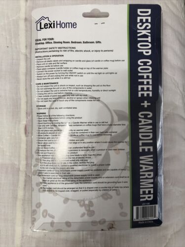 Lexi Home Desktop Coffee Tea Mug Candle Warmer - Fresh Stock Dated February 2026