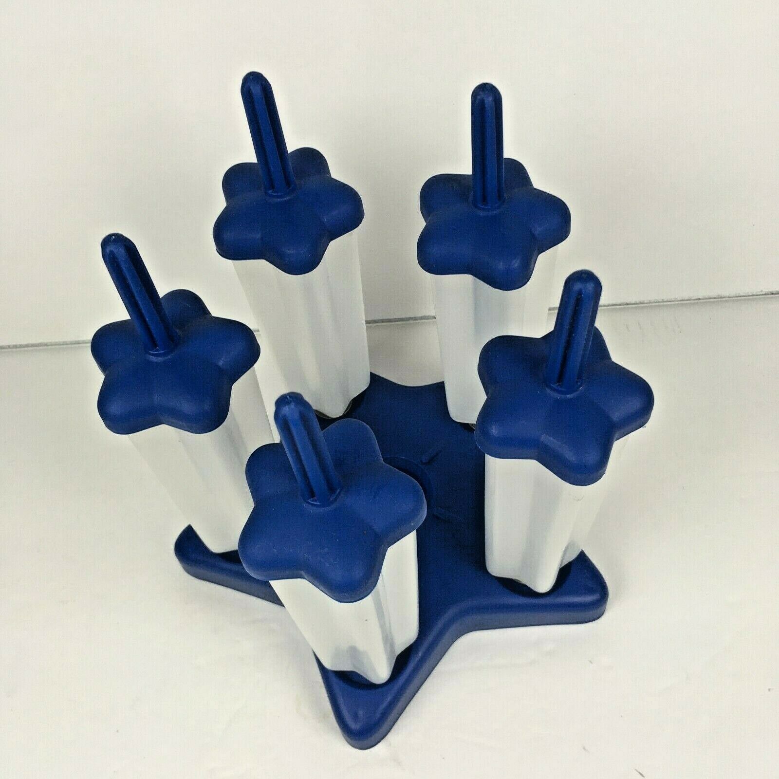 TOVOLO Blue Star Shaped Popsicle Ice Pop Frozen Treat Molds 4 oz Set of 5 - Fresh Stock Dated February 2026