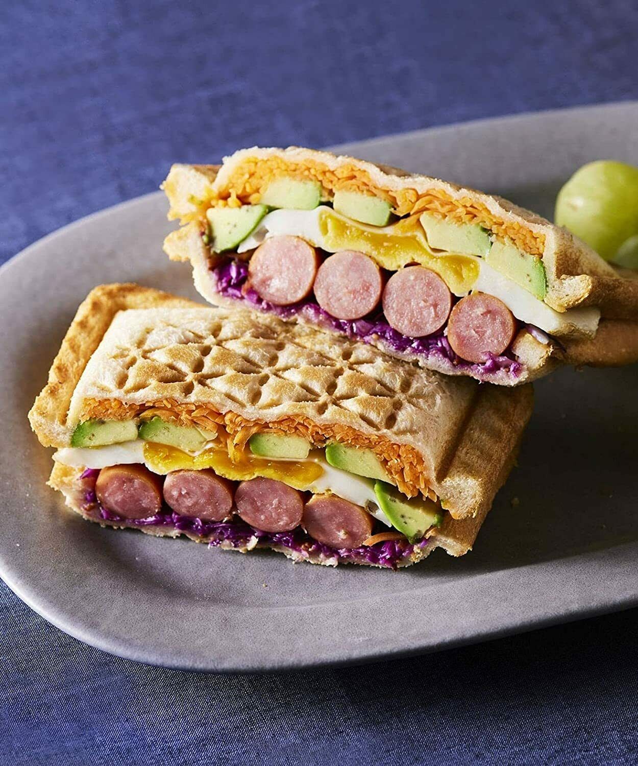 BRUNO Electric Grill Sandwich Maker Double Hot Sandwich + Grill Plate BOE084 Red - Fresh Stock Dated February 2026