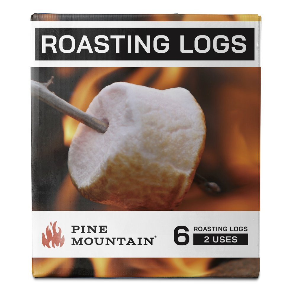 Roasting Log for Campfires, 6 Logs, 2 Use Pack, Food-Safe Cooking Firelog - Fresh Stock Dated January 2026