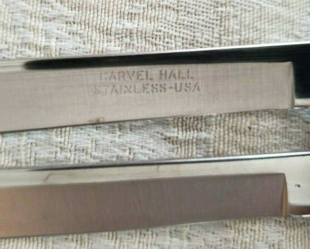 Carver Hall Silver Tone Stainless Steel Steak Knives set of 4 - Fresh Stock Dated January 2026